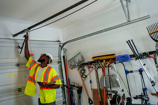 Professional Garage Door Panel Replacement technician working in Wantagh, NY
